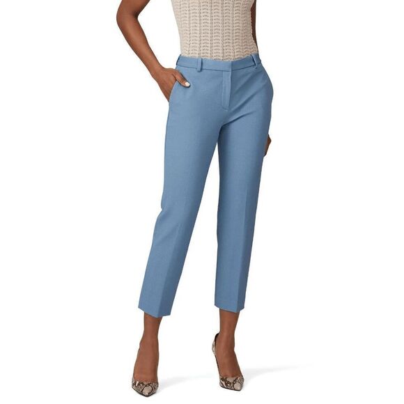 Theory Women's Blue Tailor Trouser Union Knit Chambray Size 4 - Picture 1 of 5